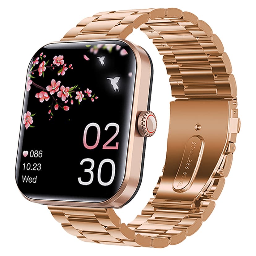 Montre connectée F57 : glycémie, appels Bluetooth 1.9, assistant vocal Siri, bra