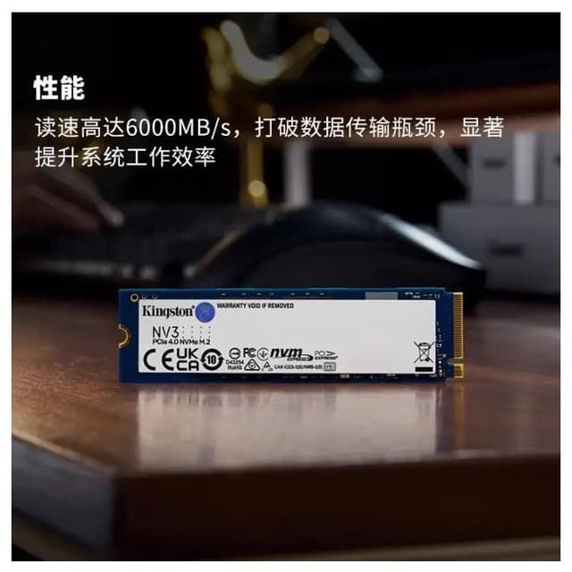 Disque dur SSD Kingston NV3 500 Go/1 To/2 To pour ordinateurs de bureau et porta