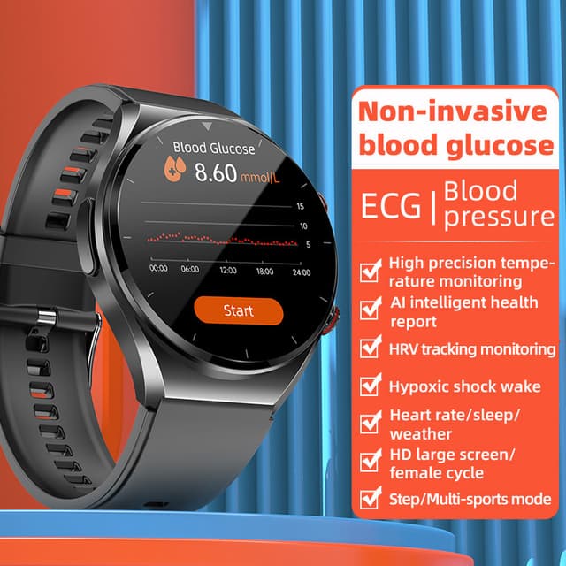 Bracelet connecté pour femme AK15 : cadran circulaire raffiné en verre trempé ré